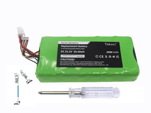 AUVTKALL Batterie de rechange pour aspirateur Cyclone BP25220F haute performance 25,2 V/2000 mAh