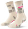 CEP - Laufsocken mit Kompression für Damen, The Run 4.0 Mid Cut Socks, mittellange Kompressionsstrümpfe, Größe II/S / 35-38, cream/neon pink (LE)