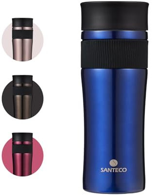 SANTECO Kaffee-Reisebecher 510 ml, Thermosflasche aus Edelstahl, Isolierflasche für Heißgetränke, auslaufsichere Thermoskanne-Mit