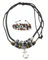 TOZBLEU Boho Schmuck Set - 2 pcs Kette Anker-Halskette Lederkette Indianer Schmuck Böhmischer Langer Vintage Hippie Halsreif Kette Baumelnde Perlen Schmuckset Der Lederkette Für Frauen