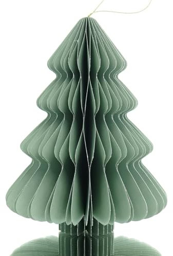Kaemingk Weihnachtsanhänger Tannenbaum Mintgrün Glitter & Aufhänger 20 cm - Papier