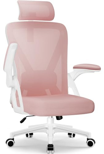 Daccormax Bürostuhl, Bürostuhl Ergonomisch mit Einstellbarer Kopfstütze, Lendenwirbelstütze und Armlehnen Schreibtischstuhl Drehstuhl Wippfunktion, Chefsessel, Rückenschonend, Bürostuhl 150kg