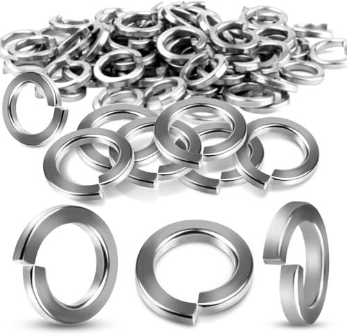 60 anelli a molla M8, in acciaio inox A2/V2A, rondelle lisce, rondelle per carrozzeria, rondelle a spirale, a scelta per elettrodomestici, dispositivi meccanici