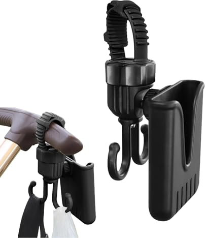 Qzdtue Stroller Hooks, Bearing Hangers, Travel Accessory, 3,07 x 6,3 Zoll, Lightweight, Multifunctional Strong Load, Organizer for Shopping Bags, Purses and Mom