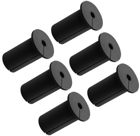 Verazquy 6Pcs Wall Cable Grommets, Silicone Black Cable Pass Through Sleeve Rubber Kit Compatible with Starlink Ethernet, 3/4 Inch Hole, Feed Through Bushing, Wire Routing Kit for Home Furniture