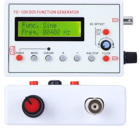 Generatore di Funzioni DDS, Frequenza Stabile Onda Sinusoidale, Onda Quadra, Onda Triangolare, Onda di, Alta Precisione, Portatile, Materiale ABS, Gamma di Frequenza