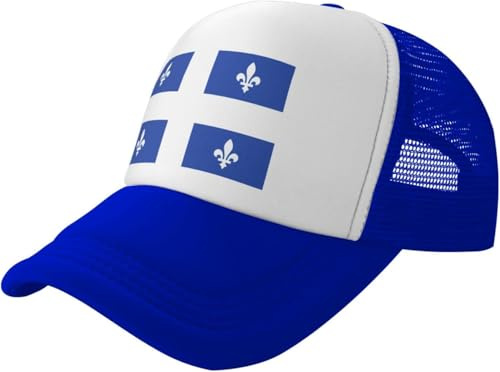 GQWJKSZ Flagge von Quebec Mesh Back Trucker Cap Baseball Cap
