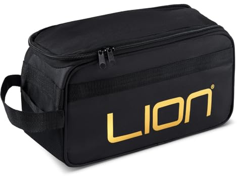LION SPORTSWEAR Football Boot Bag – for Boots, Shin Pads & Water Bottle | with Separate Bottle Section & Zip Pocket | Kit Bag for Football, Rugby, Gym, Hockey & Multi-Sport Use