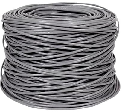 LMNCBVYA 300M Super Category 5 Twisted Pair Network Cable - 0.48mm Pure Oxygen-Free Copper, 8-Core, Gray for Computer Broadband Monitoring