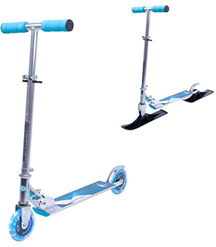 WORKER Snow Spider Pro 2in1 Alu Scooter und Snowglider mit LED Rollen