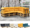 [en.casa] 1x Sitzkissen für Euro-Paletten-Sofa Senffarben Palettenkissen Auflage In/Outdoor Polster Möbel
