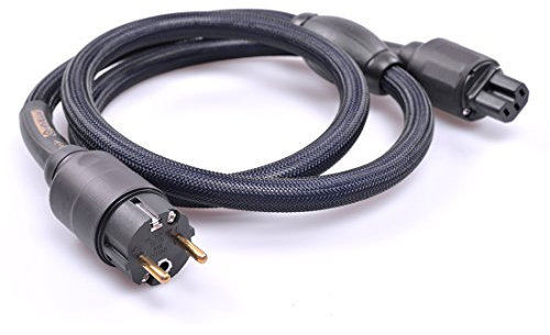 HiViLux High-End C13 Netzkabel/Powercord 6N-OCC 3x3,31mm² Ø=15mm mit Ferritring Schukostecker->Kaltgerätekupplung (2m)