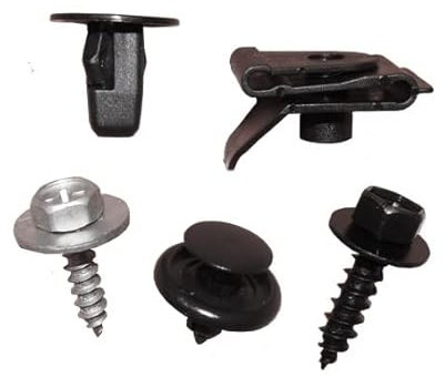 myshopx Set Metall Befestigung Unterfahrschutz Unterboden Motorschutz Clips Einbausatz Plastik Nieten Schlagniete Druckniete Clips Unterfahrschutz Befestigung Clips Klammern C103