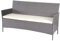 Mendler 3-Sitzer Poly-Rattan Gartenbank Halden, Sitzbank - grau, Kissen Creme