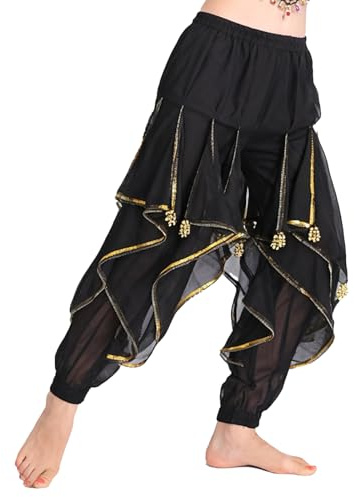 Baisdan Bauchtanz Hose, Bauchtanz Kostüm Indien Arabischer Tanz Stamme Halloween Hose