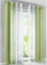 SIMPVALE Gardinen mit Ösen Farbverlauf 2er Set, Vorhang Transparent für Wohnzimmer Kinderzimmer Mädchenzimmer, Lichtdurchlässig Ösenschals Voile Weiß Grüne Breite 140 Höhe 245 pro Stück