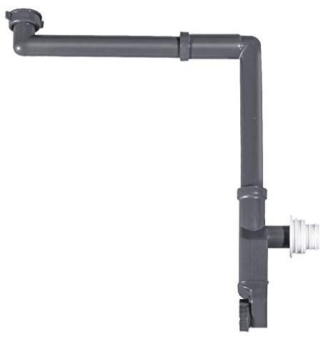 BERNSTEIN® Sifone salvaspazio 2050 in plastica - 1 1/4 di Inch, grigio scuro, compatto e regolabile con scarico dispositivo antiodore - sifone per lavabo - tubo da bagno per lavandini