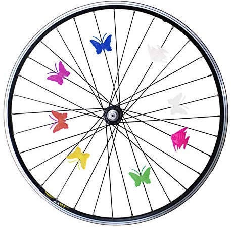 qiuxiaoaa 26 Stück Speichen bunte Schmetterlinge Fisch Dekoration Radfahren Fahrrad Fahrrad Speichen bunt