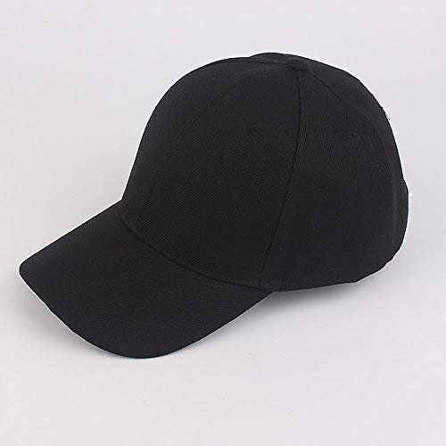 Herren Kappe Hut Frühling Sommer Mütze Frauen Pferdeschwanz Baseball Mütze Hüte Männer Baseball Mütze Baumwolle Outdoor-Sport Einfach Einfarbig Casual Cap-Schwarz