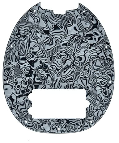 Dopro Bass Pickguard Stingray MM4 für MM2 4-saitige Gitarrenteile schwarz weiß hell