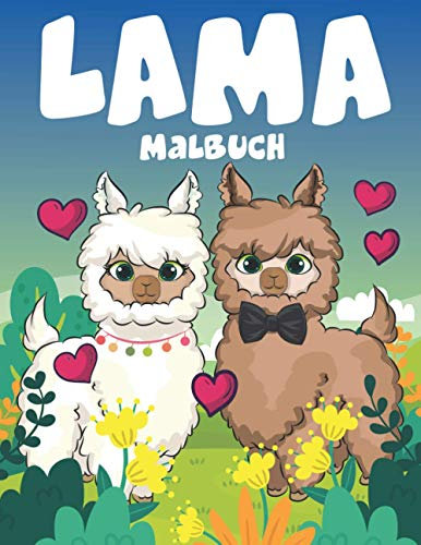 Lama Malbuch: Ausmalbuch für Erwachsene und kinder, Jungen und Mädchen.