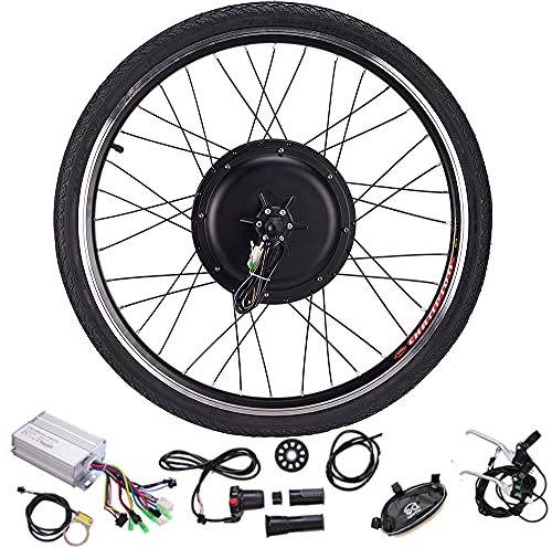 48V/1000W Elektrisches Fahrrad-Umbausatz 20 24 26 27.5 2829 700C Zoll Vorderrad/ Hinterrad Elektro E-Bike Conversion Kit Elektro-Fahrrad Kit Elektrofahrrad Motor Umbausatz,Front wheel,20