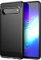 cadorabo Coque pour Samsung Galaxy S10 5G en Noir BROSSÉ - Coque de Téléphone Portable en Silicone TPU en Fibre Optique de Carbone en Acier Inoxydable - Coque de Protection Etui Souple Ultra Mince