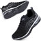 STQ Damen Laufschuhe Sportschuhe Atmungsaktiv Mesh Outdoor Turnschuhe Sneakers Schwarz Weiß EU42