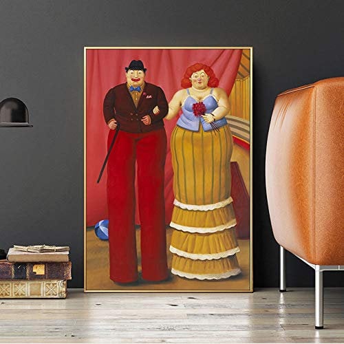 Bilder, Poster, Gemälde, Stelzen Clown Abstraktes Poster Und Drucke Tanzende Party Wandkunst Leinwand Malerei Für Wohnzimmer Dekor Bild Poster Für Raumästhetik - 50X70Cm