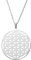 TEAMER acier inoxydable fleur de vie collier pendentif plaqué or chaîne bijoux géométrie accessoires amulette bijoux (Style 1 - Argent)