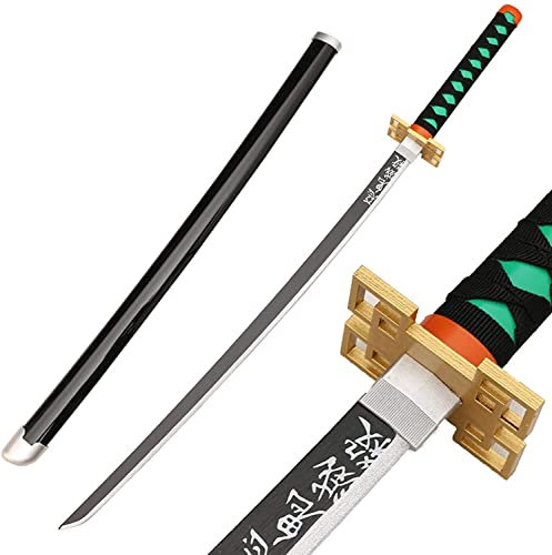 ZNLVZSH Demon Blade Épée de samouraï en Bois, Anime Cosplay Ninja Sword Props, pour Les Fans de Noël ou d'anniversaire Anime Lovers Jouets décoratifs, 41 Pouces, Tokitou Muichirou