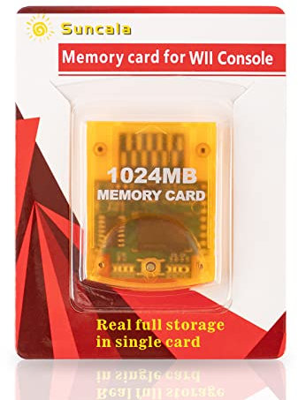 Suncala Memory Card Compatible with Gamecube and Wii Console, 1024MB Memory Card for Nintendo Gamecube