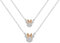 Disney Minnie Mouse SF00486TZWL.PH - Set di Collana con Pietre cz placcate Due tonalità, Misura Unica, Ottone, Senza Pietre preziose
