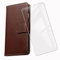 KJYF Coque pour Doro 8100 Plus (6,1), avec Verre Trempé Protecteur Écran, Etui Protection Housse Premium en Cuir PU, Fonction Stand à Rabat Porte-Monnaie Cover Case pour Doro 8100 Plus - Brown