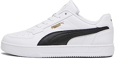 PUMA Unisex Caven 2.0 Sneaker, White Black Gold, 37 EU