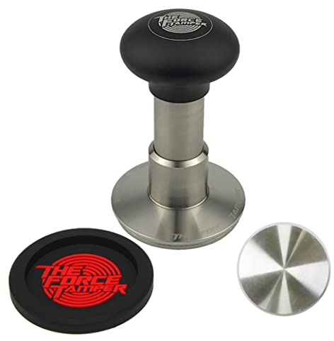 58.50mm Standard Set Black Silver Matte Jellyfish AL Handle Coffee Tamper | KuGuo The Force Tamper Automatic Impact Adjustable Constant Pressure and Auto-leveling