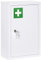 kleankin Armario Botiquín de Pared Armario de Medicinas de Acero Armario de Primeros con 2 Estantes de Almacenamiento y 2 Llaves para Baño 30x14x46 cm Blanco