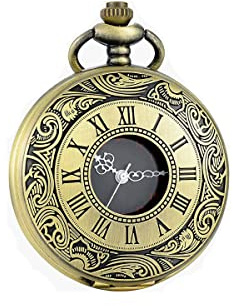 Charles William Smart Pocket Watch Wedding Groom Time Quartz with Clear Display