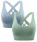 Heersan Sport BH Damen, Push up Sport Bra Ohne Bügel Crossback Seamless Starker Halt Sports Bra mit Abnehmbaren Gepolstert für Fitness Lauf Joggen Yoga