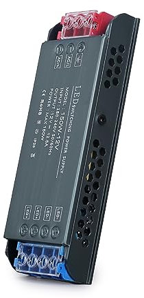 BRIMETI LED Trafo 12V 150W Treiber Netzteil Schaltnetzteil Transformator 12,5A AC 230V auf DC 12 Volt, Kompakter Extrem Konstantspannung Dünner Niedervolttrafo für LED Streifen