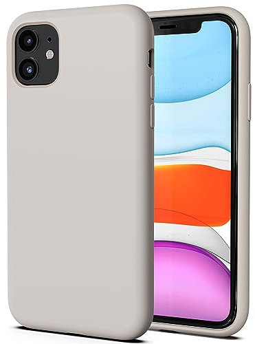 TAXXOE Silicone Case with iPhone 11 Case Soft Ultra Slim Protective Shockproof Liquid Silicone Phone Case,Anti-Scratch Microfiber Lining,6.1 inch-Gray