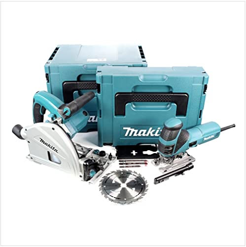 Makita MEU 029 J Sägenset mit SP 6000 J 1.300 W Tauchsäge und 4351 FCTJ 720 W Pendelhubstichsäge 720 Watt jeweils im Makpac