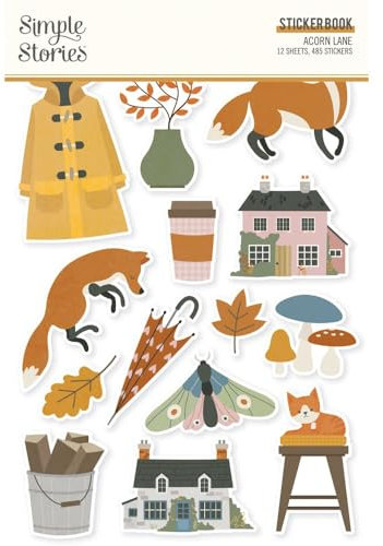 Simple Stories Sticker Book 12/Sheets-Acorn Lane