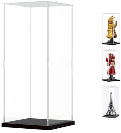 Nynelly Acryl-Vitrine für Lego Infinity Gauntlet 76191 76223, Modelle und Figuren - Staubdicht, Verdickt, Transparent (Schwarz)