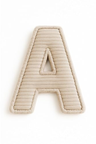 chilly pilley® Buchstabe, Kuschelkissen, Dekokissen, Cord, Kinderkissen, Weich Kissen, Sofa Kissen