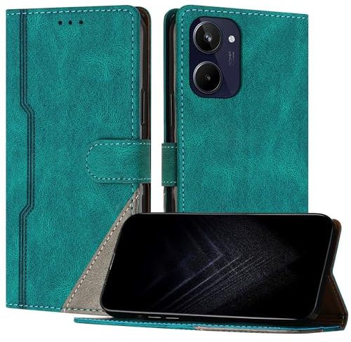 Netany Funda para OPPO Realme 10 4G, Funda Libro de Cuero con Ranura Cierre Magnético Soporte Plegable Carcasa Protectora (Verde)