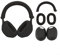 Emiif Silikon-Schutzhülle für Sony WH-1000XM5, für Sony xm5 kabellose Kopfhörer, Schwarz (nur Schutzhülle) Schwarz