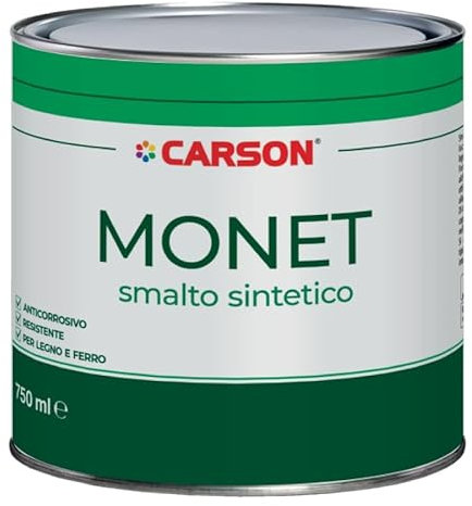 COLORIFICIO CARSON SMALTO UNIVERSALE per ferro e legno RESISTENTE ANTICORROSIVO (LT. 0.75, NERO OPACO)