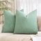 MIULEE 2er Kissenbezug 50x50 Mintgrün Chenille Kissenbezüge Kissenhülle Sofakissen dekokissen zierkissen für Couch Sofa Wohnzimmer