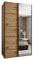 MEBLE KRYSPOL LUX 3 Eleganter 2-türiger Schwebetürenschrank mit Spiegel an der Tür - Leise schließend - HETTICH Topline L System - 245,5x140x64cm - Artisan, Artisan, Schwarz